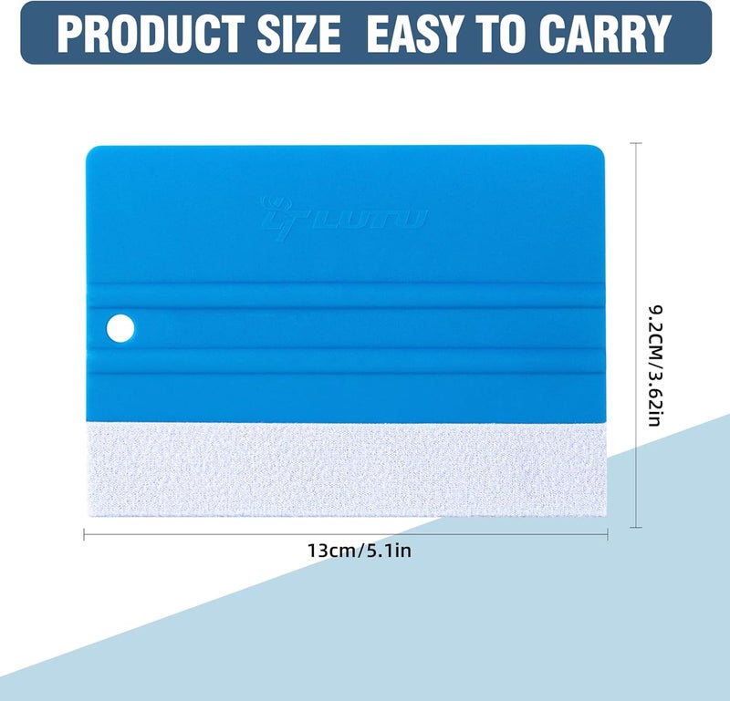 LTLUTU Tint Kit, Glass Tinting Tool, 3-Piece Blue Plastic Squeegee Tool Set for Automotive Vinyl Wrap, Window Privacy and Frosted Film Installation, Wallpaper Decal Construction - Image 4